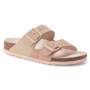 Birkenstock Arizona Split Nubuck/Suede Leather in Light Rose